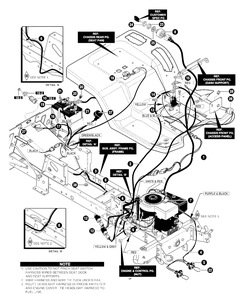 Engine And Control Assembly (Part 2) Diagram and Parts List for 40379X68A 2001 Briggs and Stratton Lawn Tractor